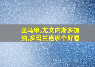 圣马甲,尤文内斯多加纳,多玛兰诺哪个好看