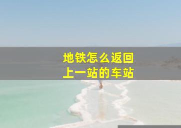 地铁怎么返回上一站的车站