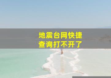 地震台网快捷查询打不开了