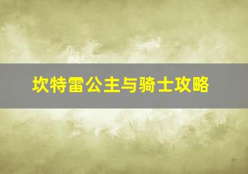 坎特雷公主与骑士攻略