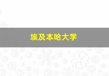 埃及本哈大学