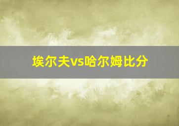 埃尔夫vs哈尔姆比分