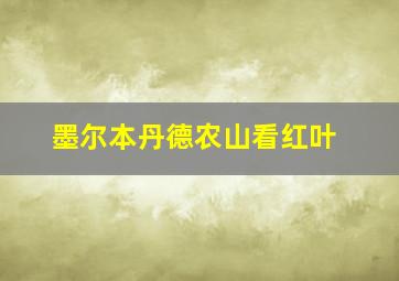 墨尔本丹德农山看红叶