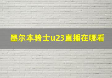 墨尔本骑士u23直播在哪看