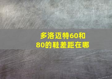 多洛迈特60和80的鞋差距在哪