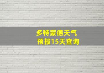 多特蒙德天气预报15天查询