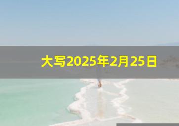 大写2025年2月25日