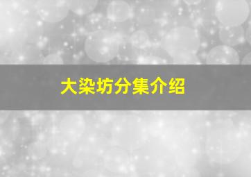 大染坊分集介绍