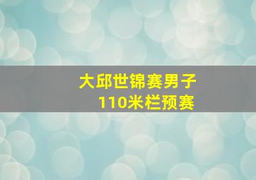 大邱世锦赛男子110米栏预赛