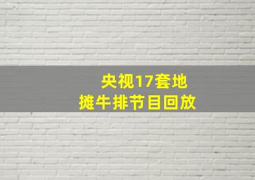 央视17套地摊牛排节目回放