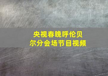 央视春晚呼伦贝尔分会场节目视频