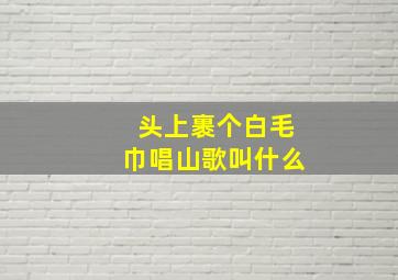 头上裹个白毛巾唱山歌叫什么