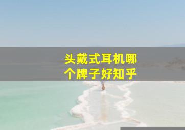 头戴式耳机哪个牌子好知乎