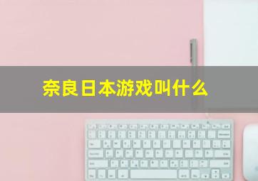 奈良日本游戏叫什么