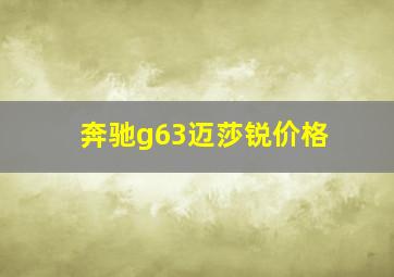 奔驰g63迈莎锐价格