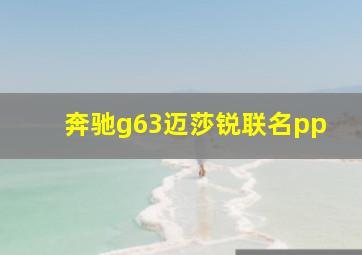 奔驰g63迈莎锐联名pp