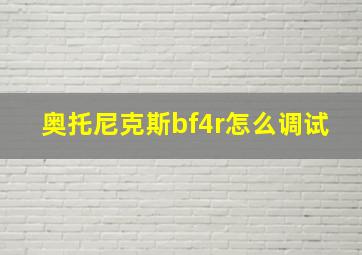 奥托尼克斯bf4r怎么调试