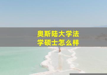 奥斯陆大学法学硕士怎么样