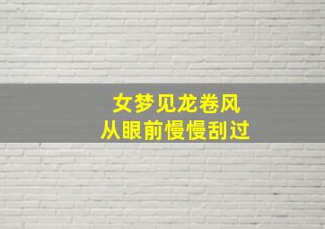 女梦见龙卷风从眼前慢慢刮过