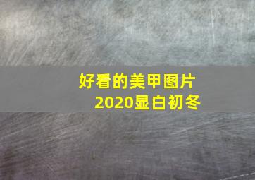 好看的美甲图片2020显白初冬