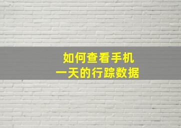 如何查看手机一天的行踪数据