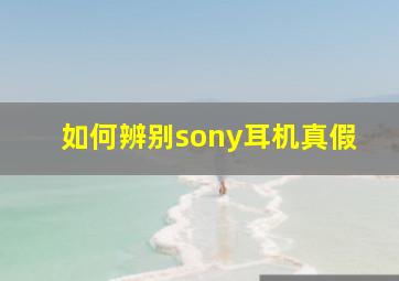 如何辨别sony耳机真假