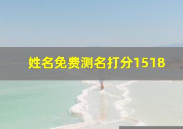 姓名免费测名打分1518