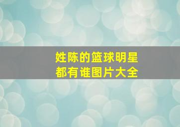 姓陈的篮球明星都有谁图片大全