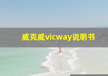 威克威vicway说明书