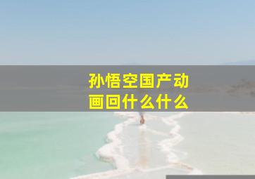 孙悟空国产动画回什么什么