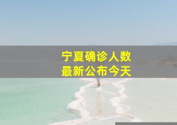 宁夏确诊人数最新公布今天