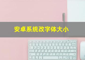 安卓系统改字体大小