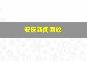 安庆新闻回放