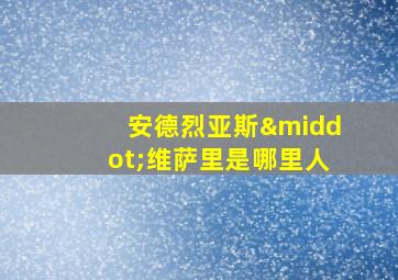 安德烈亚斯·维萨里是哪里人