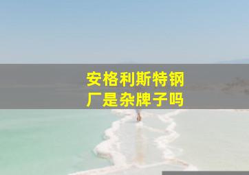 安格利斯特钢厂是杂牌子吗