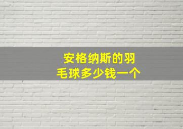 安格纳斯的羽毛球多少钱一个