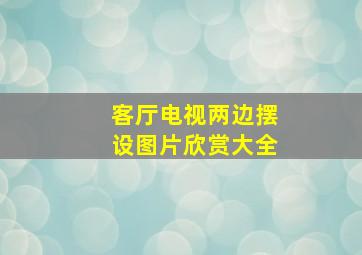 客厅电视两边摆设图片欣赏大全