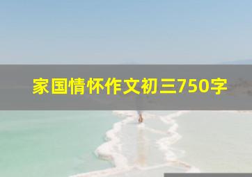 家国情怀作文初三750字