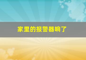 家里的报警器响了