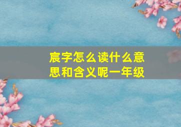 宸字怎么读什么意思和含义呢一年级