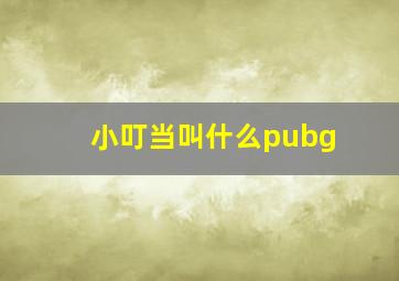 小叮当叫什么pubg