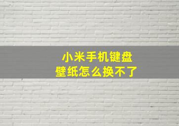 小米手机键盘壁纸怎么换不了