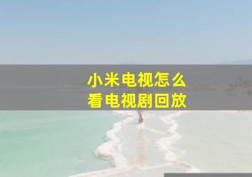 小米电视怎么看电视剧回放