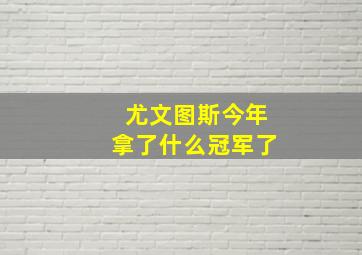 尤文图斯今年拿了什么冠军了