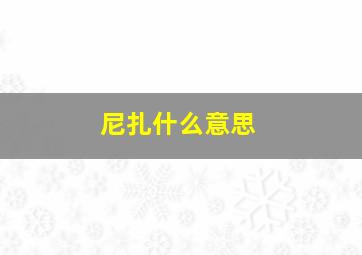 尼扎什么意思