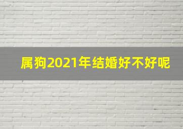 属狗2021年结婚好不好呢