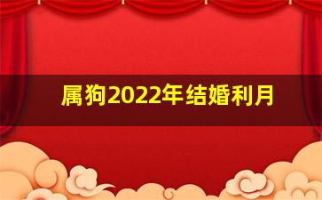 属狗2022年结婚利月