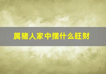 属猪人家中摆什么旺财