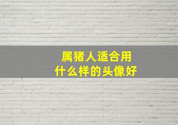 属猪人适合用什么样的头像好