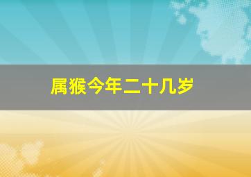 属猴今年二十几岁